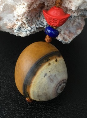 天然战国红玛瑙随形原色天眼珠