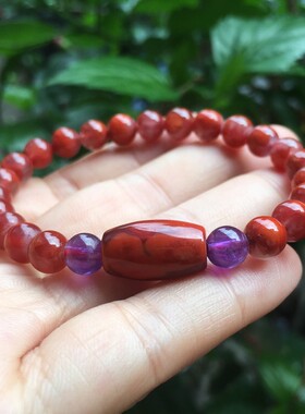 天然南红玛瑙手链女款中式复古风