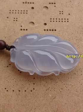 天然无烧冰透蓝玉髓金枝玉叶吊坠