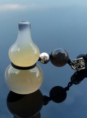 原矿无烧天然俏色黄玉髓玛瑙吊坠