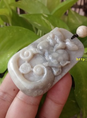 天然复古生肖猪珊瑚玉百搭挂件男