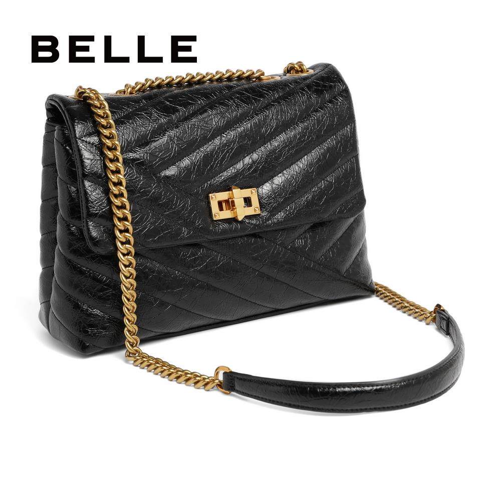 聚百丽2020冬新商场同款绗缝纹箱包 BELLE百丽箱包女士包袋