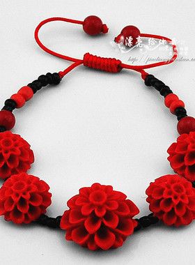 大红色朱砂礼物新娘饰品手链