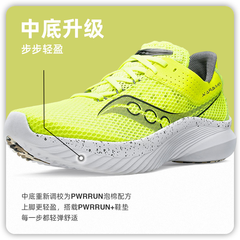 Saucony索康尼KINVARA14菁华K14男女轻便竞速跑步鞋训练跑鞋-图1