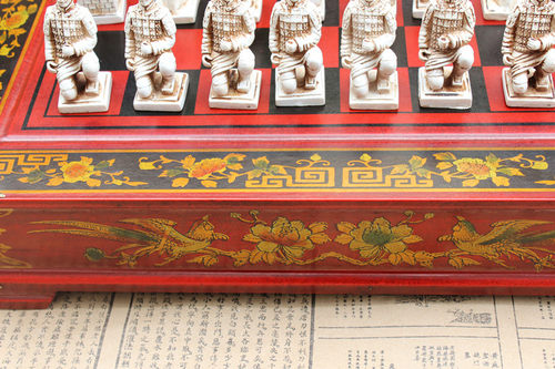 复古国际象棋兵马俑象棋立体人物象棋创意象棋木制棋盘圣诞节礼品 - 图3