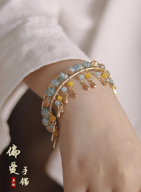 小红书古风手链敦煌飞天手镯手工异域国风流苏超仙搭配配饰手串