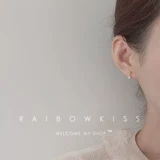 Маленькие невидимые серьги с цирконом, простой и элегантный дизайн, 14 карат, серебро 925 пробы