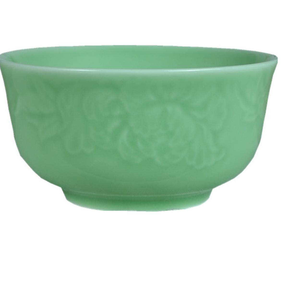 龙泉青瓷大码饭碗粥碗中式陶瓷家用5英寸米饭碗6个装餐具瓷器套装,淘宝优惠券,粉丝福利购,淘宝优惠卷