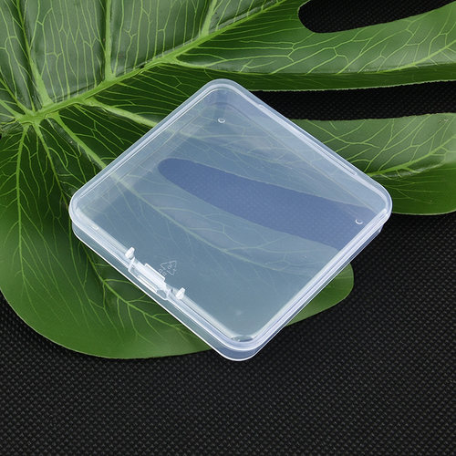 PP塑料盒正方形扁平盒75x75x14五金零件盒化妆工具假睫毛收纳盒小 - 图2