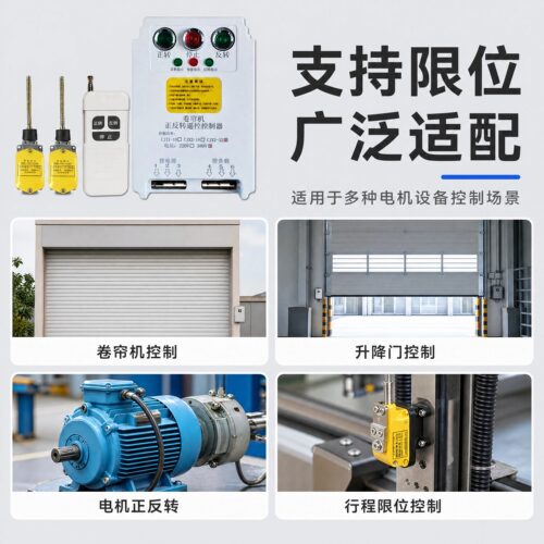 大棚卷帘机遥控器380v电动机220v无线刮粪机卷扬机正反转遥控开关 - 图1