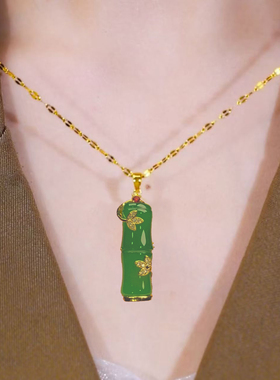 思慕琦合金太钢十字链女竹节项链