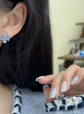 思慕琦气质合金女猫眼石花卉耳环