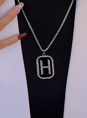 思慕琦合金太钢蛇骨链女字母项链