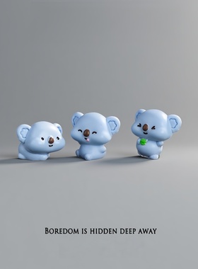 工位觉醒！抗困考拉打工天团治愈电脑桌面工位办公桌小摆件装饰品