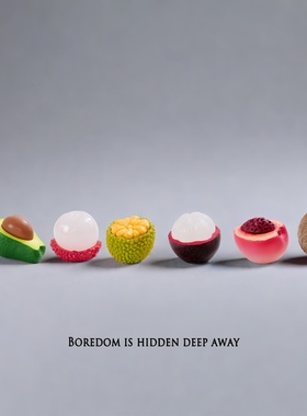 半剥水果治愈心情桌面小摆件