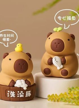 新款桌面可爱小摆件办公室桌面摆件滴胶卡通树脂工艺品