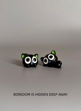 摸鱼森林治愈猫咪桌面摆件