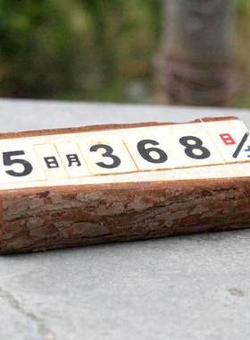 北欧风手动摆设工艺品木质日历