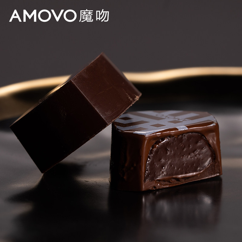 amovo魔吻黑礼盒装送女友巧克力 amovo魔吻夹心巧克力