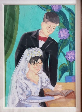 定制摆挂画清新现代油画棒画礼品