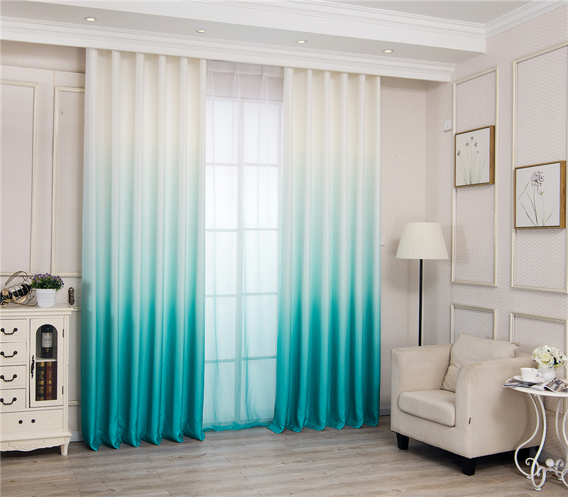 Printed living room balcony villa can be customized curtain cloth