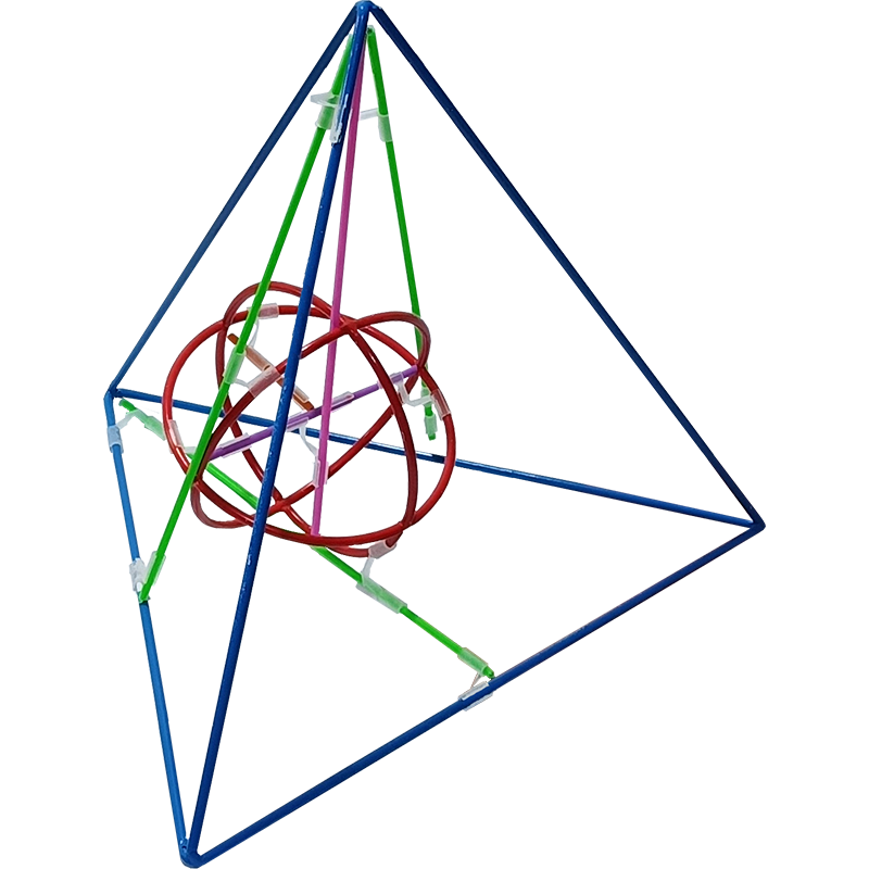 教具正四面体三棱锥内棱切球外接正方体圆锥圆柱高中立体几何模型-图3