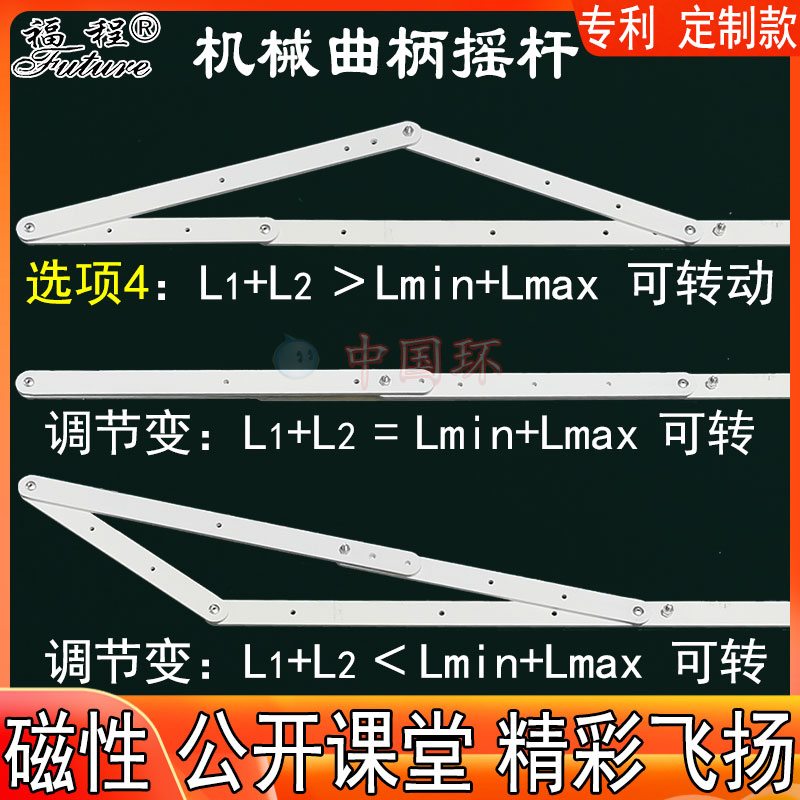 机械传动模型四铰链曲柄摇杆机构滑块教具教学实验平行四边形赛课 - 图1