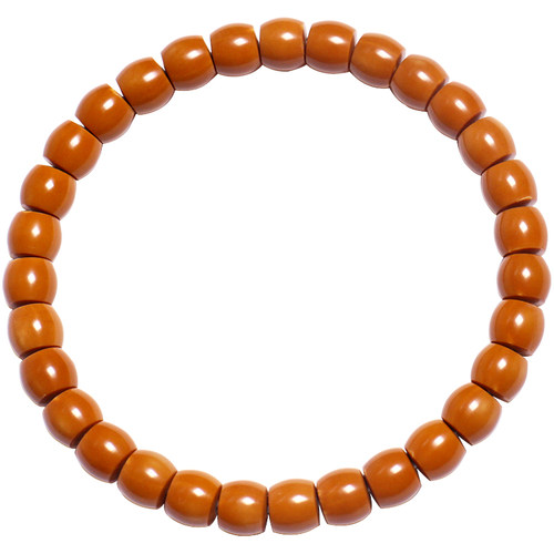 老挝橄榄核核尖几乎无白全品直切桶珠手串单圈素籽串光珠文玩手链 - 图3