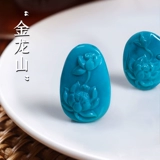 Природная руда, бирюзовые бусины, подвеска, браслет, четки из круглых бусин из грецкого ореха, аксессуар, провинция Хубэй, DIY