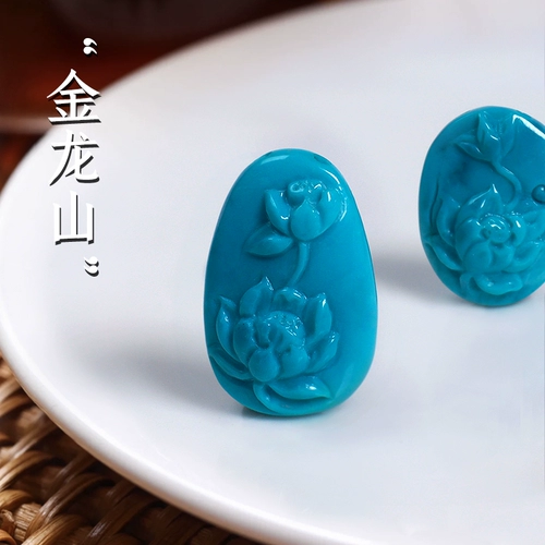 Природная руда, бирюзовые бусины, подвеска, браслет, четки из круглых бусин из грецкого ореха, аксессуар, провинция Хубэй, DIY