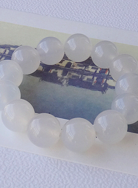 白色透明玛瑙水晶手链包邮