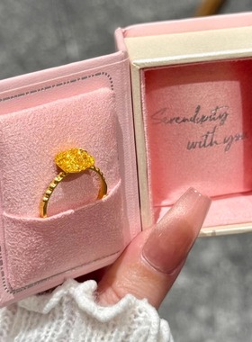 新中式拉丝小方糖活口戒指