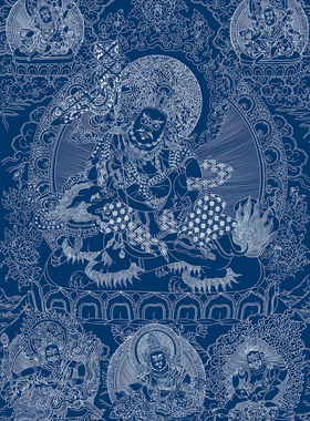diy唐卡线稿进口纯棉自画佛像