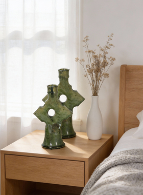 Roomology摩洛哥手工粗陶烛台