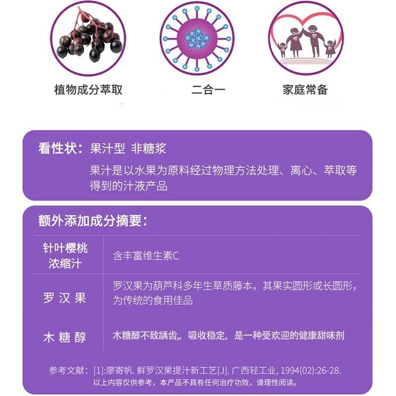 【实体正品】爱奇氏allkidz黑接骨木莓小黑果液体儿童宝宝VC进口-图1