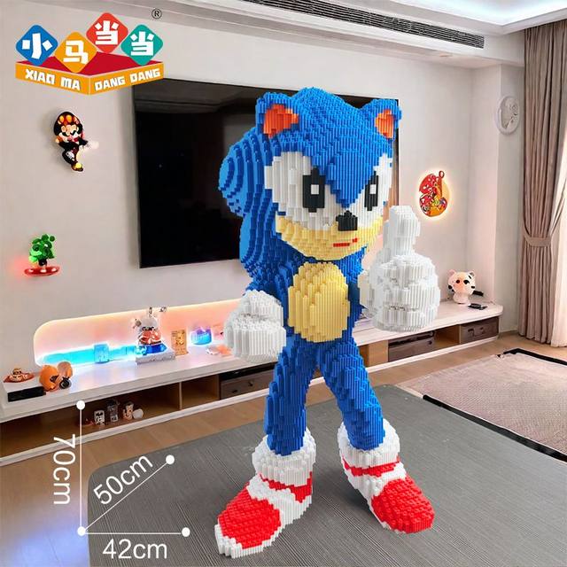 New 70cm Sonic the Hedgehog building block ornament toy