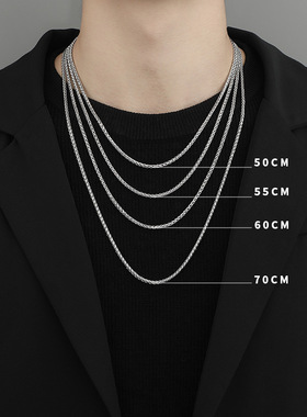 龙骨链男钛钢不褪色轻奢小众女