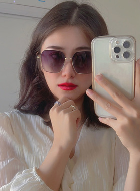 防紫外线多边韩版女半框偏光墨镜