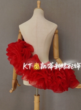 新娘礼服配饰暗红色高端荷叶边手袖披风肩百搭多色可定制随意搭配