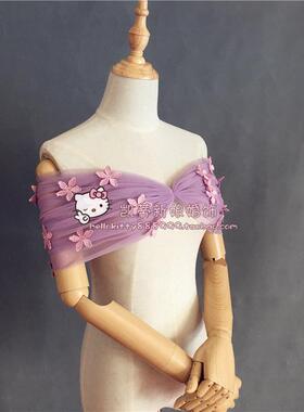 凯蒂婚饰豆沙紫色小花朵