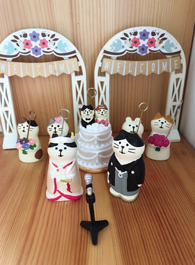 日式风主题decole便签夹桌面装饰