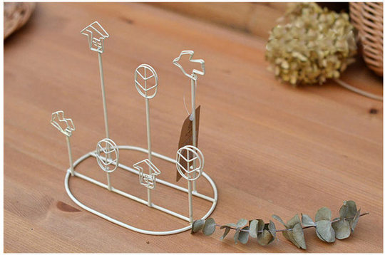 Retro zakka iron message note holder