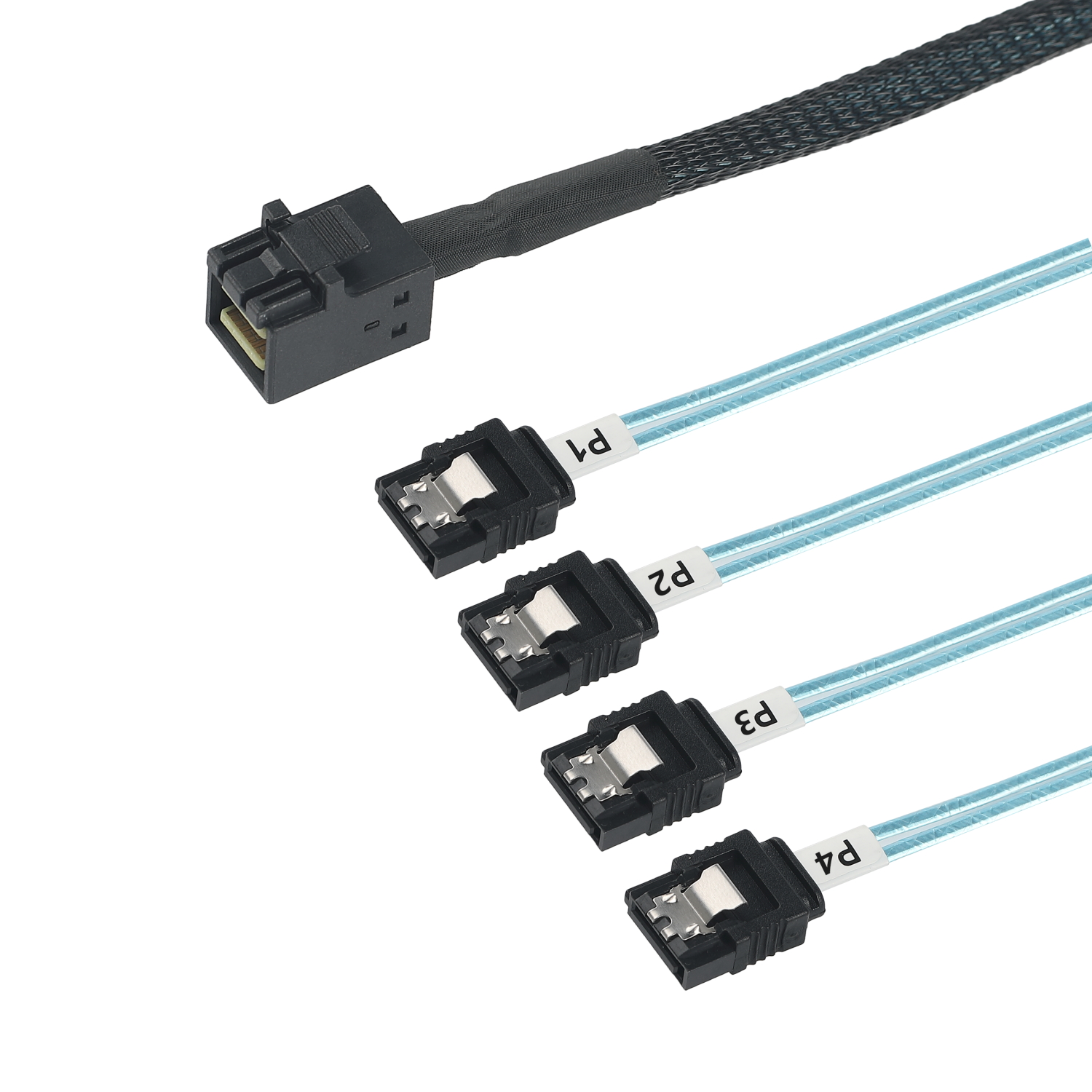 服务器Minisas线SFF8643转4sata一分四阵列卡接硬盘弯头正反向1米 - 图3