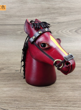 牛皮手工马到成功创意礼品小摆件