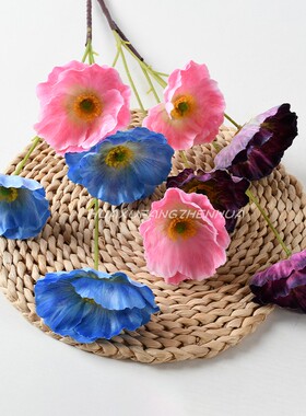 仿真花罂粟花虞美人3D胶片装饰花