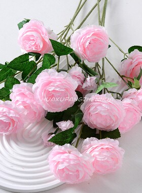 牡丹仿真花绢花假花客厅装饰摆件