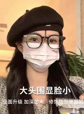 黑色贝帽WW03女秋冬款2025雷新款ins角画家帽显脸秋小八帽子大头
