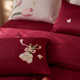 100 long velvet cotton tribute satin wedding four-piece set big red cotton 1.5m1.8m bedding sheets and quilt cover