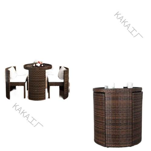 LCP1新款阳台休闲桌椅组合藤椅三件套网红茶桌小型家用仿藤编 - 图3