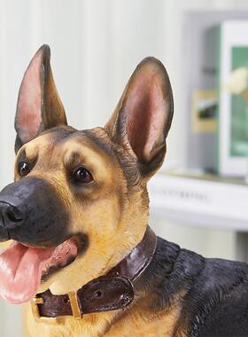 新款直销北欧仿真法斗狼狗摆件动物模型创意客厅玄关花园庭院高档